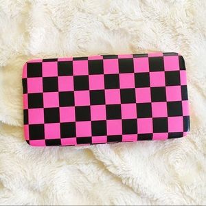 Pink checkered Wallet
